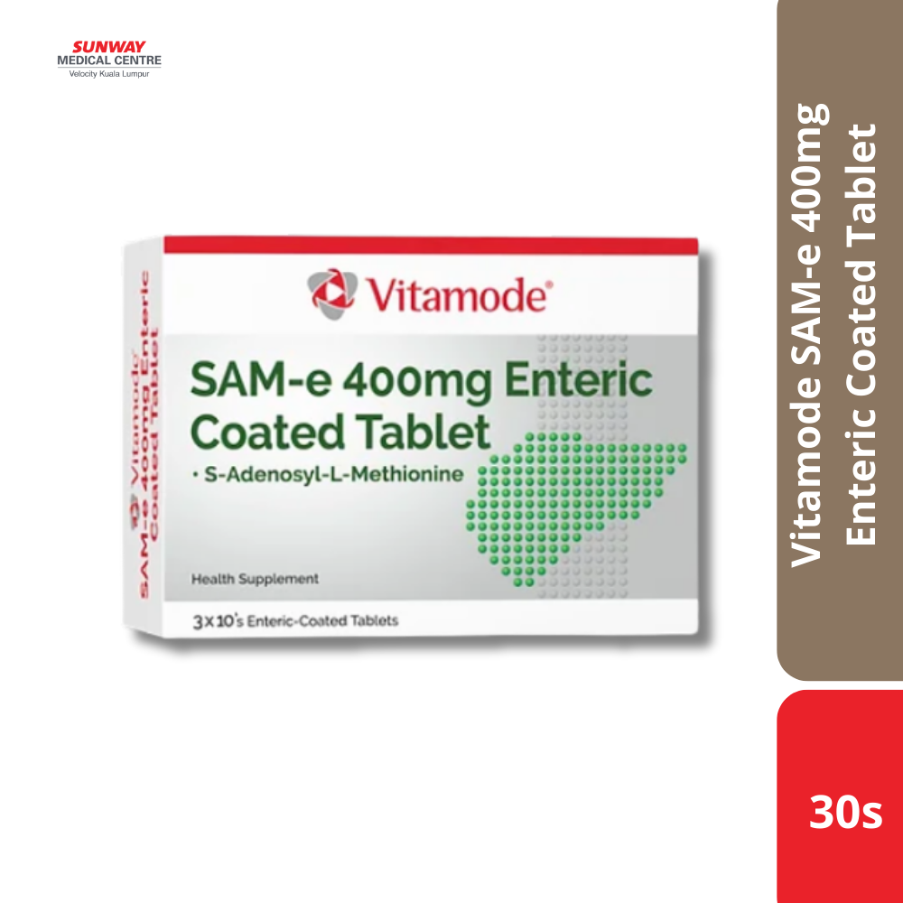 Vitamode SAM-e 400mg Enteric Coated Tablet 30s